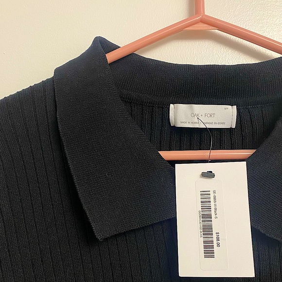 OAK + FORT - ribbed button up shirt - Picture 2 of 3